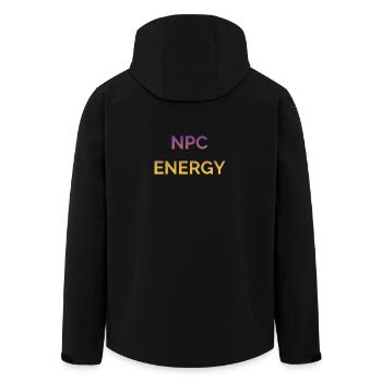 NPC Energie Gradient Logo - Recycelte Männer Softshell-Jacke von Stanley/Stella - Schwarz - Hinten - AI Model Male 185 light (185cm)