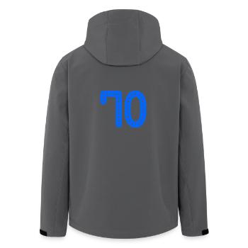 70 ANS. 70e ANNIVERSAIRE. ANNIVERSAIRE 70 ANS. 70 - Veste softshell homme en polyester recyclé Stanley/Stella - noir - Dos - AI Model Male 185 light (185cm)
