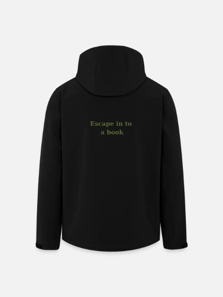Évadez-vous dans un livre - Vert olive - Veste softshell homme en polyester recyclé Stanley/Stella - noir
