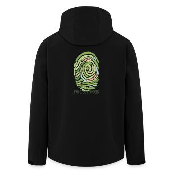 Empreinte digitale du jardin - Veste softshell homme en polyester recyclé Stanley/Stella - noir - Dos - AI Model Male 185 light (185cm)