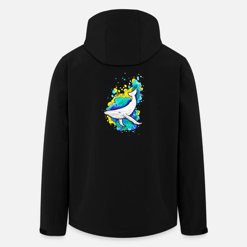 Buckelwal - Recycelte Männer Softshell-Jacke von Stanley/Stella - Schwarz