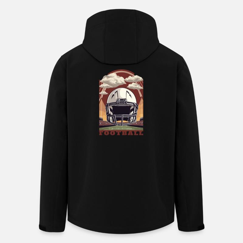 Football Helm - Recycelte Männer Softshell-Jacke von Stanley/Stella - Schwarz