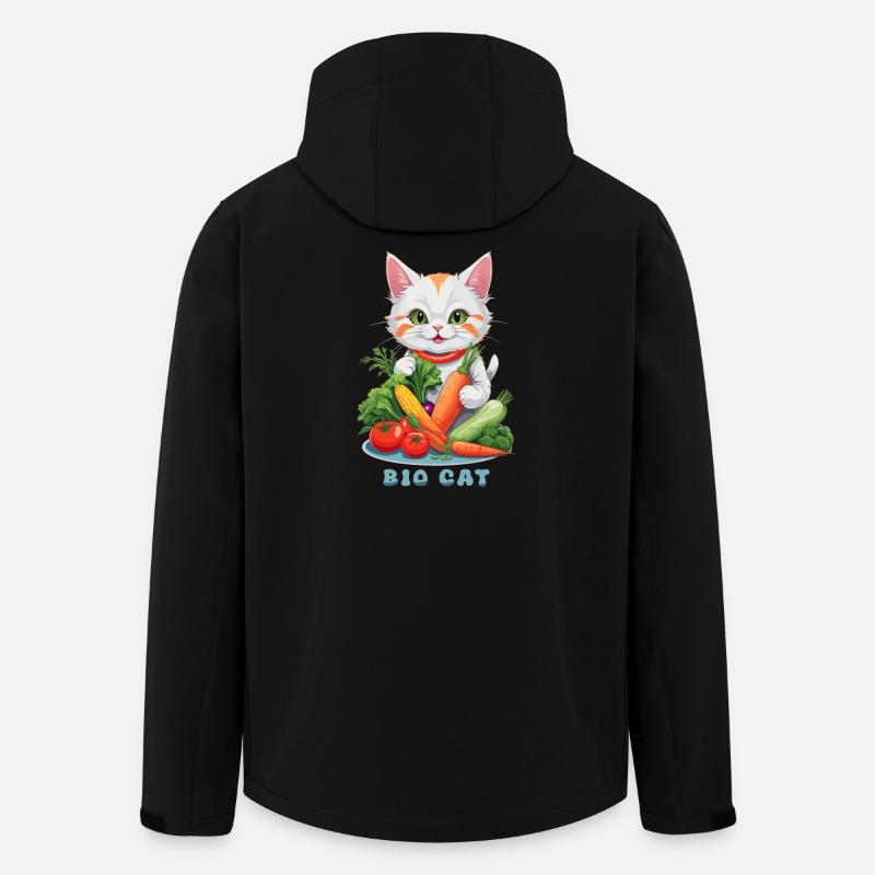 Bio Katze - Recycelte Männer Softshell-Jacke von Stanley/Stella - Schwarz