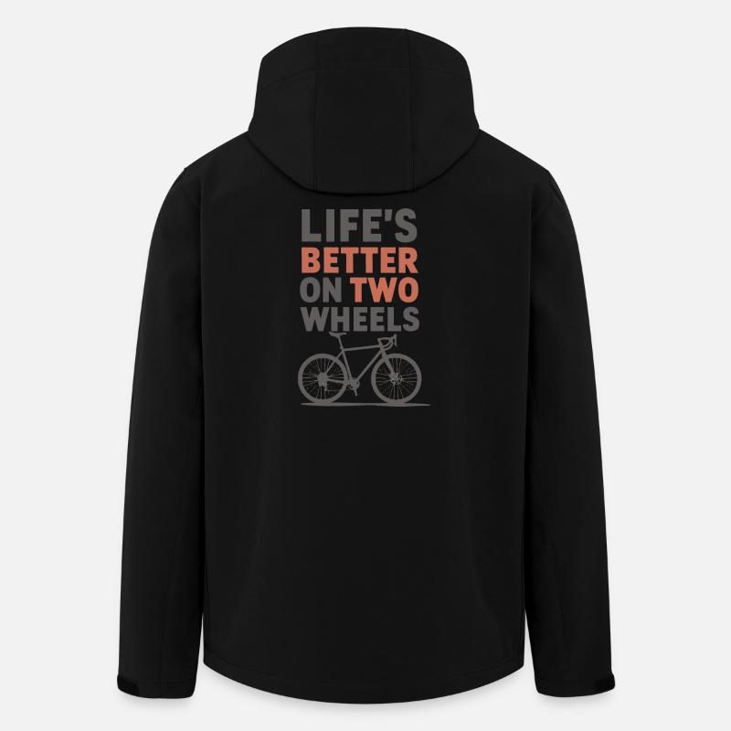 Life's better on two wheels - Recycelte Männer Softshell-Jacke von Stanley/Stella - Schwarz
