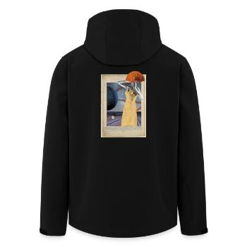 Voyageur Aventure Vanlife Route - Recycelte Männer Softshell-Jacke von Stanley/Stella - Schwarz - Hinten - AI Model Male 185 light (185cm)