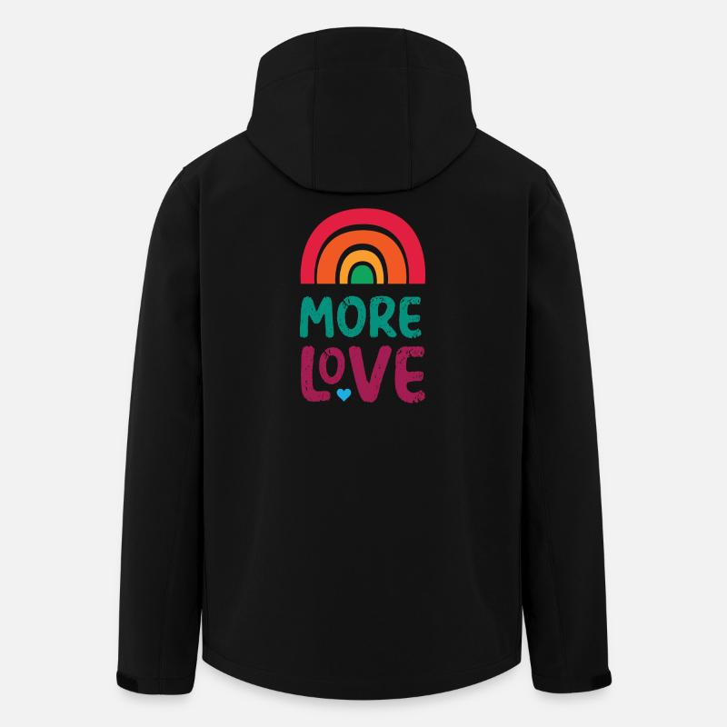 LGBTQ Pride Month - More Love - Men’s Recycled Softshell Jacket by Stanley/Stella - black