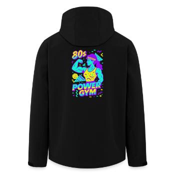 Années 80 Power Gym / Femme forte - Veste softshell homme en polyester recyclé Stanley/Stella - noir - Dos - AI Model Male 185 light (185cm)