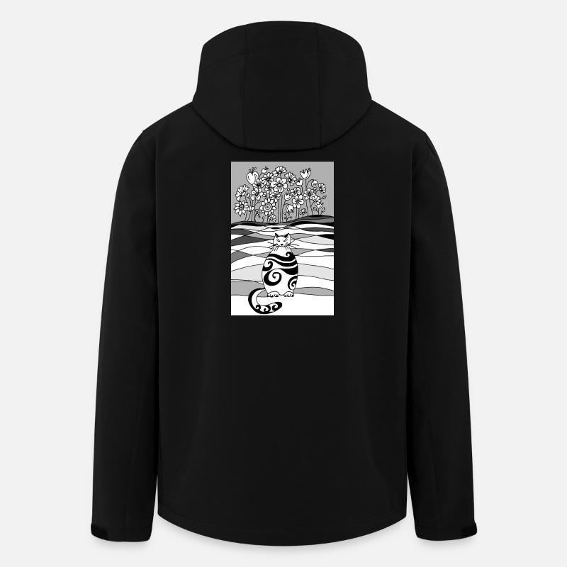 cat - Men’s Recycled Softshell Jacket by Stanley/Stella - black