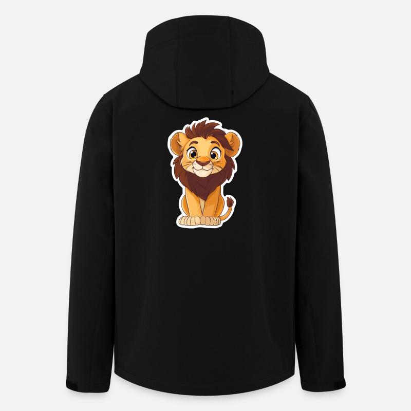 Löwe - Recycelte Männer Softshell-Jacke von Stanley/Stella - Schwarz