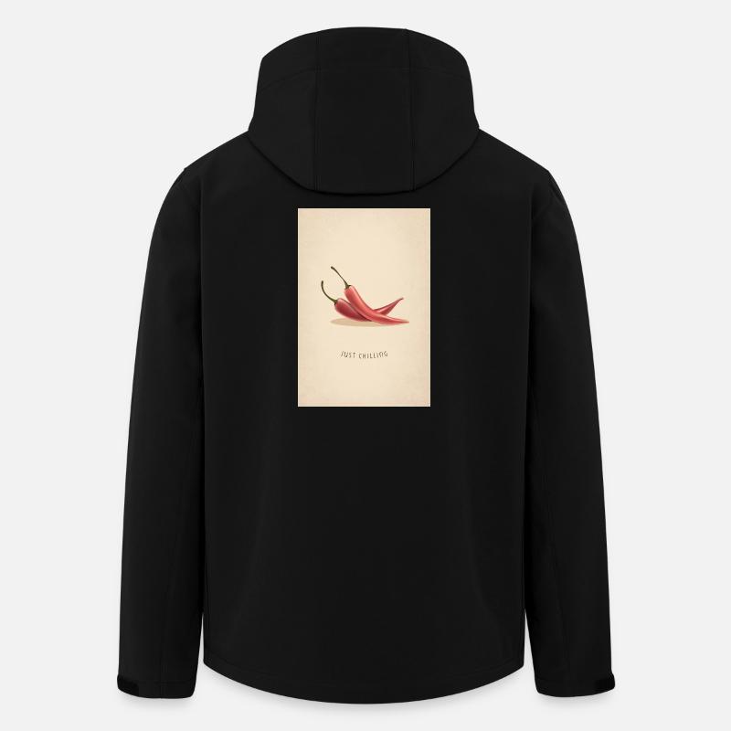 Chili Chill Motif - Men’s Recycled Softshell Jacket by Stanley/Stella - black