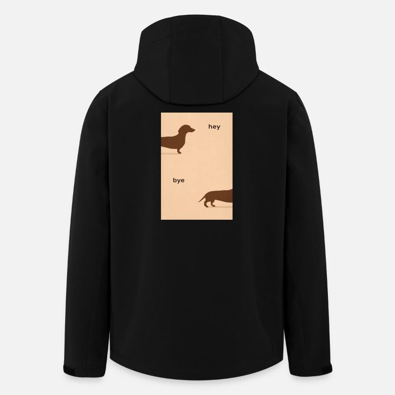 Hey Bye Dackel – Lustiges Hundeposter - Recycelte Männer Softshell-Jacke von Stanley/Stella - Schwarz
