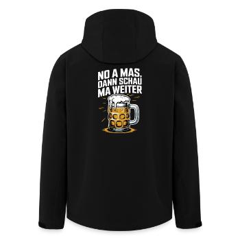 Bier Spruch Prost Krug - Recycelte Männer Softshell-Jacke von Stanley/Stella - Schwarz - Hinten - AI Model Male 185 light (185cm)
