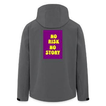No Risk No Story – Vivez courageusement, soyez réaliste - Veste softshell homme en polyester recyclé Stanley/Stella - noir - Dos - AI Model Male 185 light (185cm)
