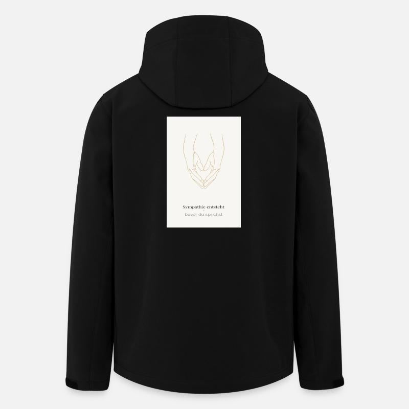  Sympathie entsteht – bevor du sprichst - Recycelte Männer Softshell-Jacke von Stanley/Stella - Schwarz