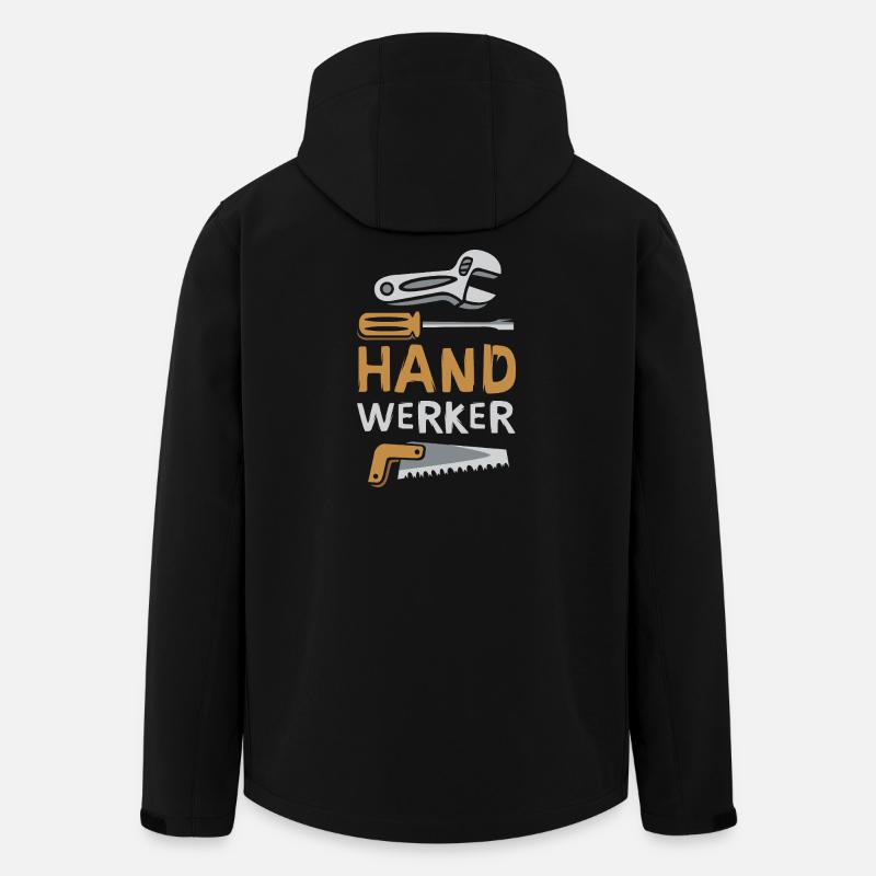 Craftsman design with tools - Men’s Recycled Softshell Jacket by Stanley/Stella - black