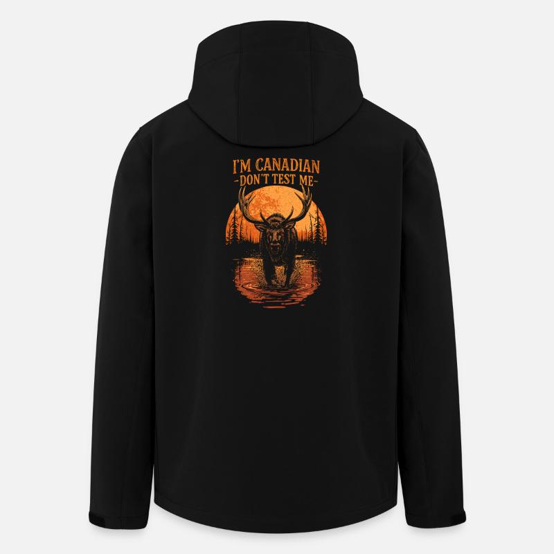 Canada Moose Shirt – Pride Canadian Saying Design - Men’s Recycled Softshell Jacket by Stanley/Stella - black