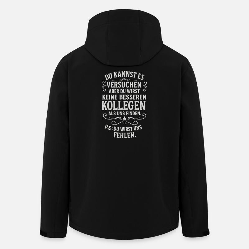 Kollege Abschied Kollegen Mitarbeiter Chef Arbeit - Recycelte Männer Softshell-Jacke von Stanley/Stella - Schwarz