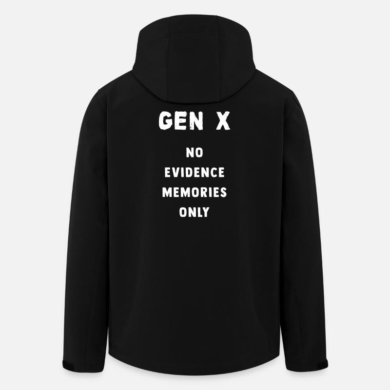 Gen X Erinnerungen Keine Beweise - Recycelte Männer Softshell-Jacke von Stanley/Stella - Schwarz