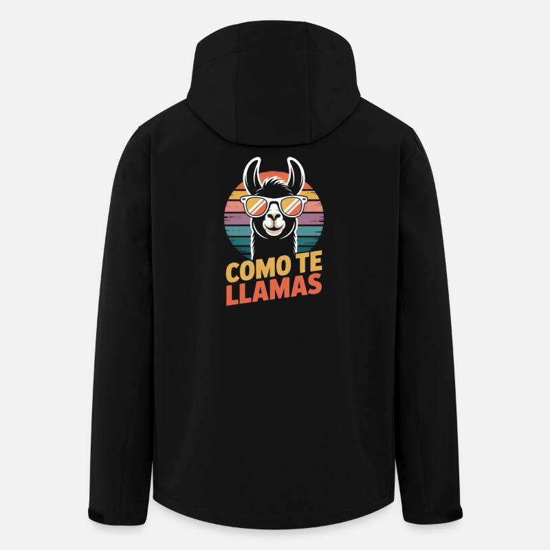 Como te llamas Lama - Men’s Recycled Softshell Jacket by Stanley/Stella - black
