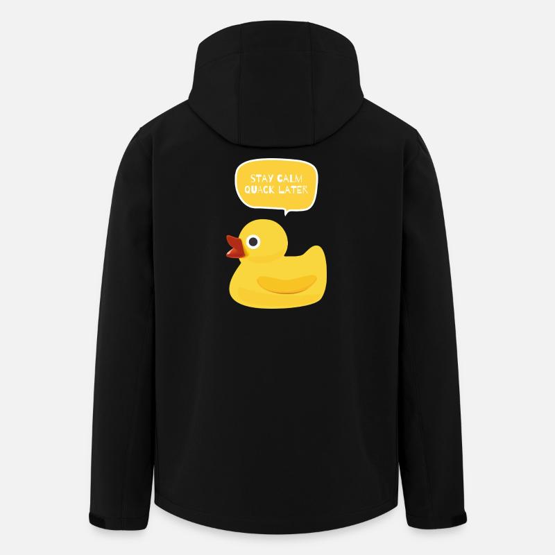 Bleib ruhig, quakt später Entendesign - Recycelte Männer Softshell-Jacke von Stanley/Stella - Schwarz