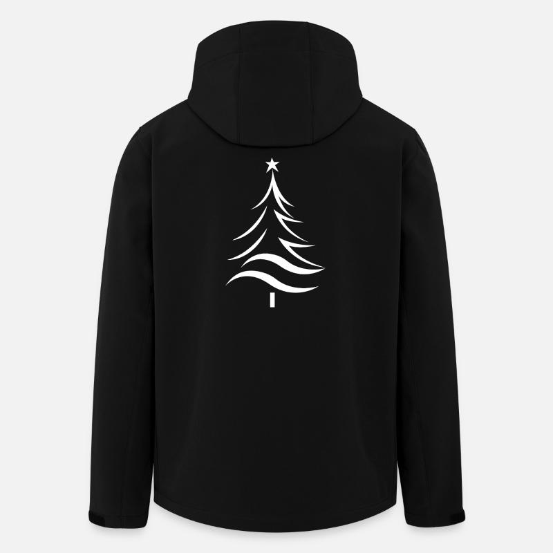 Weihnachtsbaum Silhouette Stil - Recycelte Männer Softshell-Jacke von Stanley/Stella - Schwarz
