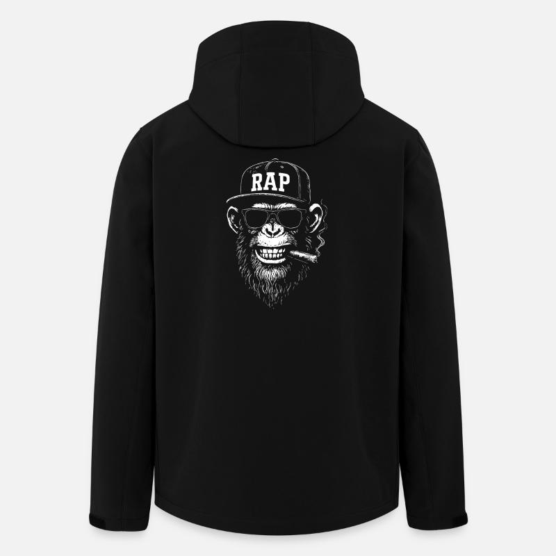 Rap Monkey Streetwear Cap - Men’s Recycled Softshell Jacket by Stanley/Stella - black