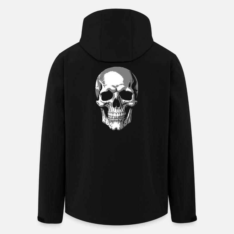 Graphique de crâne monochrome - Veste softshell homme en polyester recyclé Stanley/Stella - noir