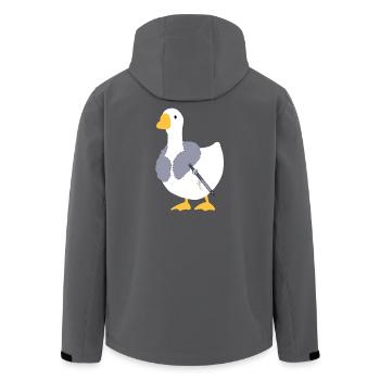 Wo sich Winde treffen – Chinesische Gans – Brunnen des Himmels - Recycelte Männer Softshell-Jacke von Stanley/Stella - Schwarz - Hinten - AI Model Male 185 light (185cm)