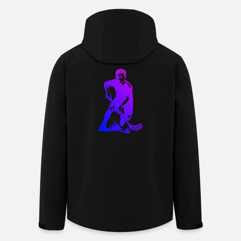 Floorball Fans aufgepasst schlichtes Statement - Recycelte Männer Softshell-Jacke von Stanley/Stella - Schwarz
