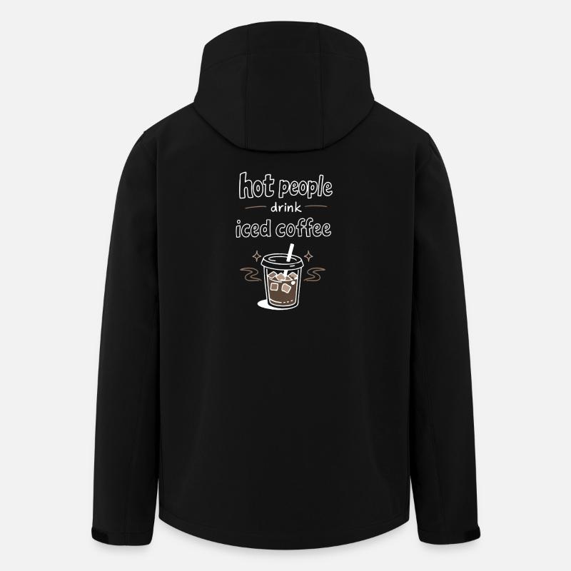 Hot People Drink Iced Coffee Statement - Recycelte Männer Softshell-Jacke von Stanley/Stella - Schwarz