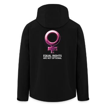 Equal Rights Are Not Optional Feminism - Men’s Recycled Softshell Jacket by Stanley/Stella - black - Back - AI Model Male 185 light (185cm)