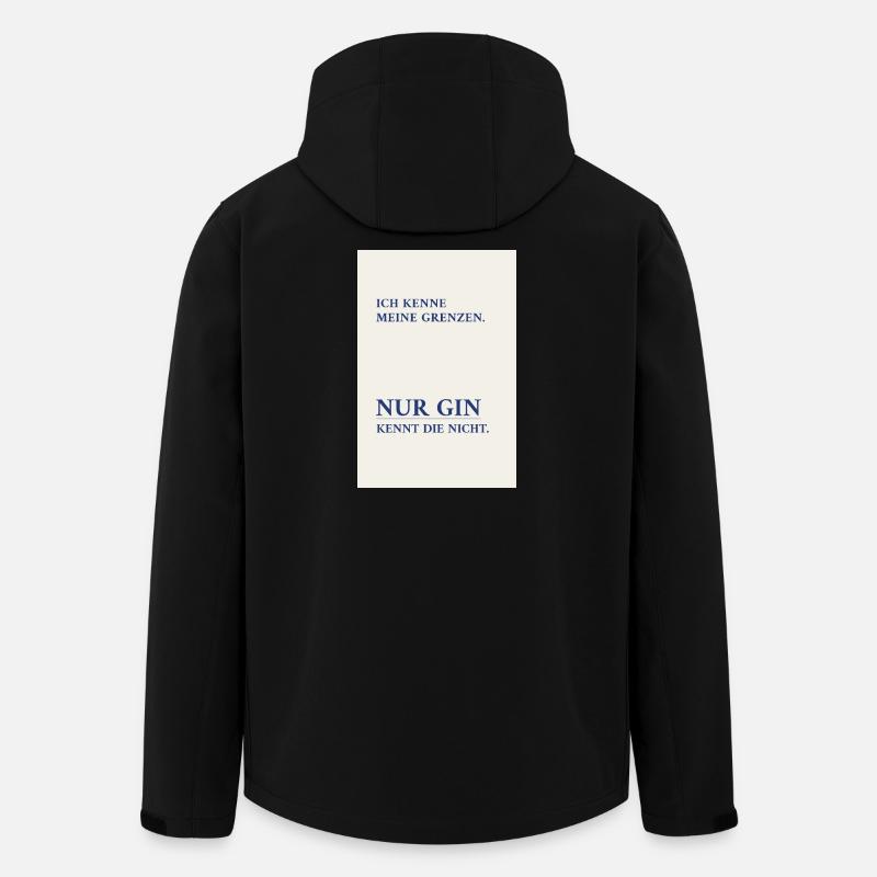 Gin kennt keine Grenzen – Minimal Poster - Recycelte Männer Softshell-Jacke von Stanley/Stella - Schwarz