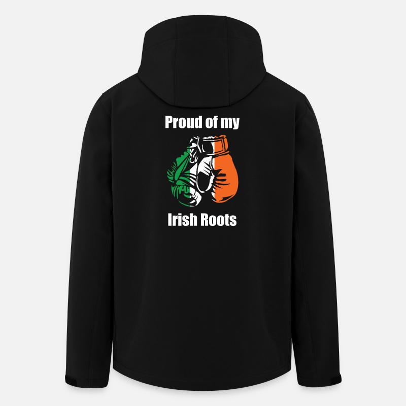 Fier de mes racines irlandaises - Veste softshell homme en polyester recyclé Stanley/Stella - noir