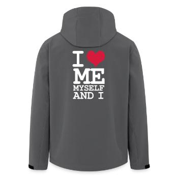 Ich liebe mich selbst und ich - Humor - Weiß - Recycelte Männer Softshell-Jacke von Stanley/Stella - Schwarz - Hinten - AI Model Male 185 light (185cm)