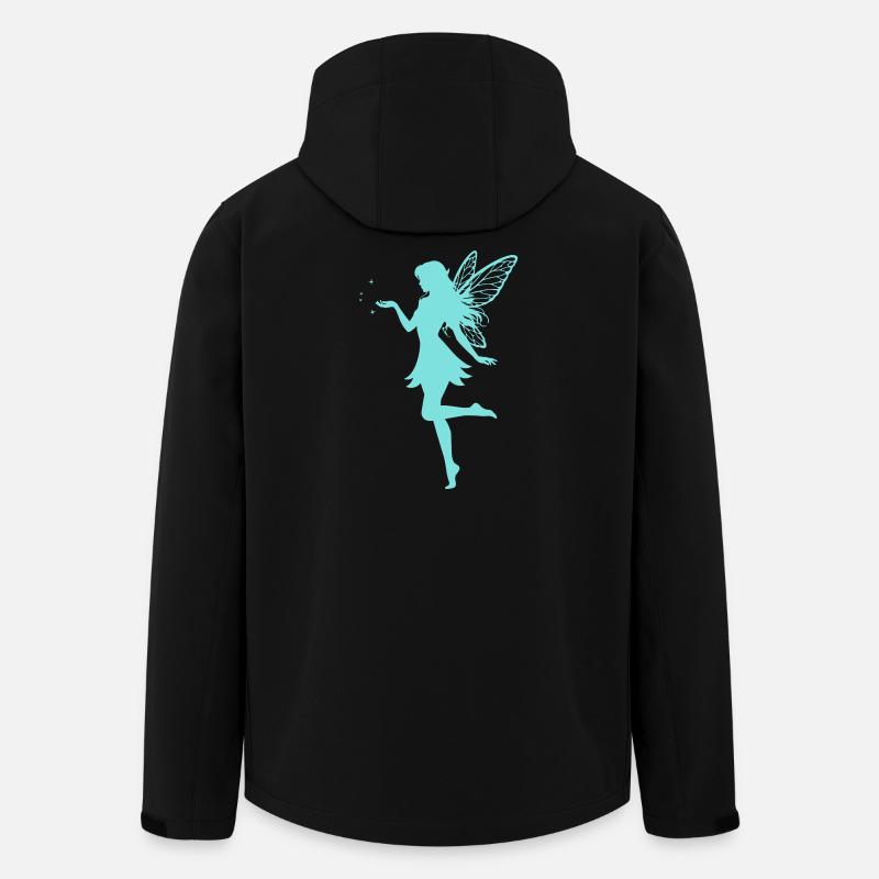 Fairy silhouette with stars - Men’s Recycled Softshell Jacket by Stanley/Stella - black