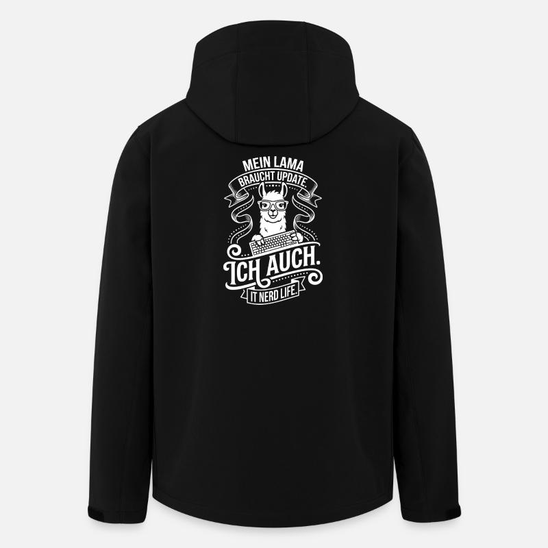My llama needs an update - Men’s Recycled Softshell Jacket by Stanley/Stella - black