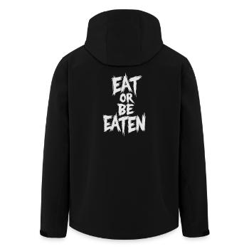 Eat or Be Eaten – Horror Movie Statement - Men’s Recycled Softshell Jacket by Stanley/Stella - black - Back - AI Model Male 185 light (185cm)