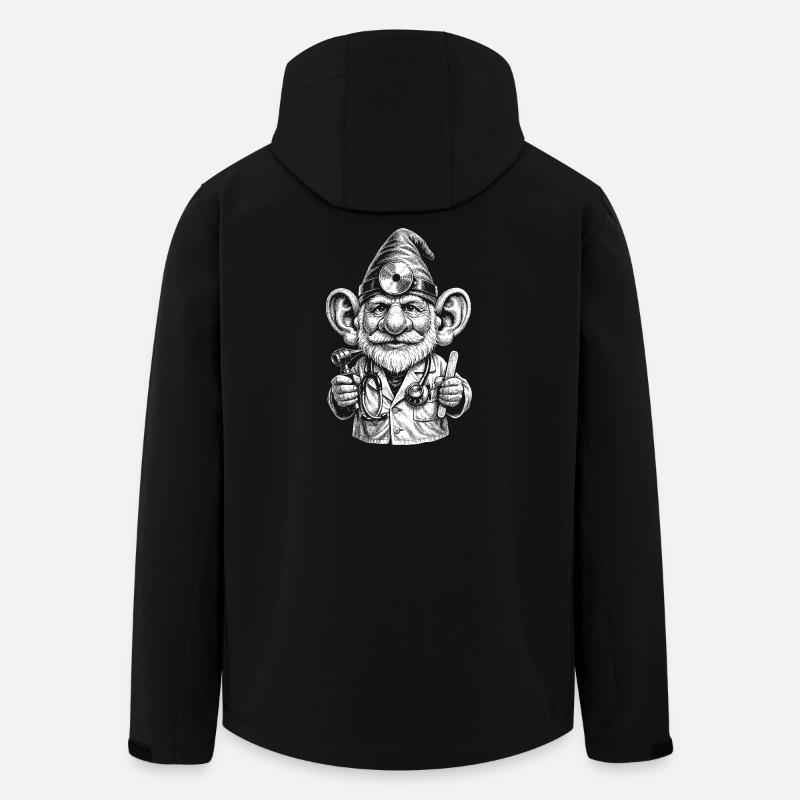 Gnomisk Doktor Tommelfinger Op - Stanley/Stella herre softshelljakke i genanvendt polyester Discoverer - sort