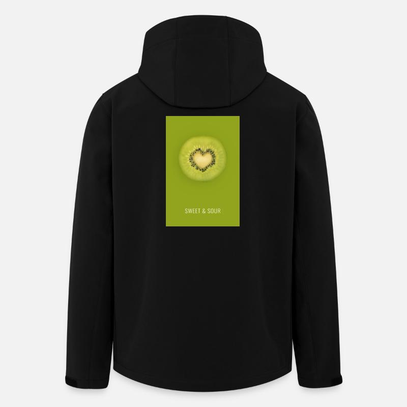 Kiwi mit Herz  Fresh Perspective - Recycelte Männer Softshell-Jacke von Stanley/Stella - Schwarz