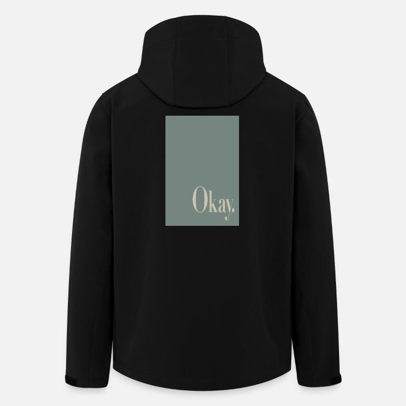 Minimal Art Poster Okay. - Recycelte Männer Softshell-Jacke von Stanley/Stella - Schwarz