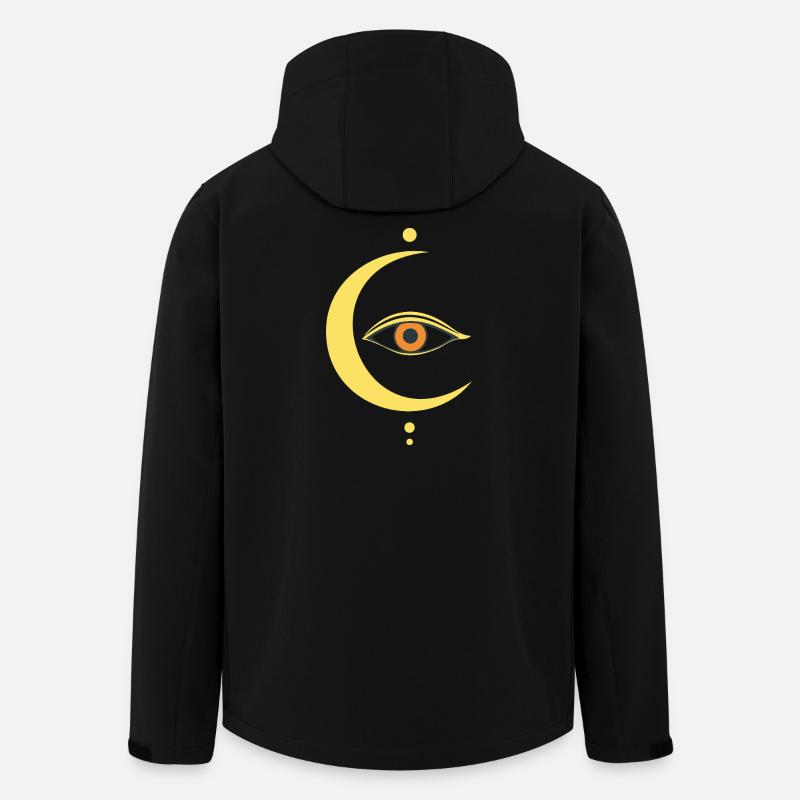 Mystisches Auge und Mond - Recycelte Männer Softshell-Jacke von Stanley/Stella - Schwarz