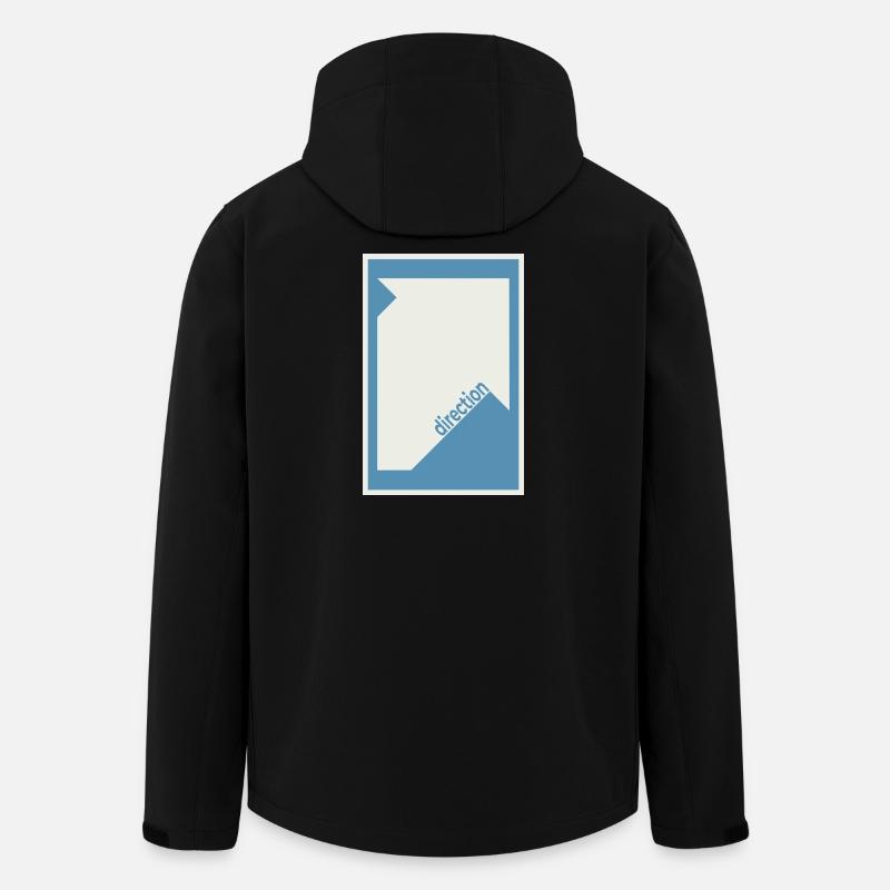 Direction Poster Blue – Modern Minimal - Men’s Recycled Softshell Jacket by Stanley/Stella - black