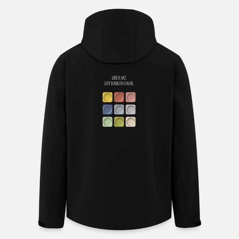 Life Is Art - Recycelte Männer Softshell-Jacke von Stanley/Stella - Schwarz