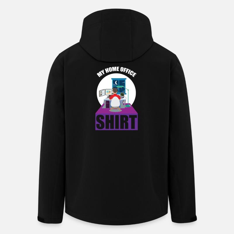 Night Shift Coder Programmer Desk Graphic - Recycelte Männer Softshell-Jacke von Stanley/Stella - Schwarz