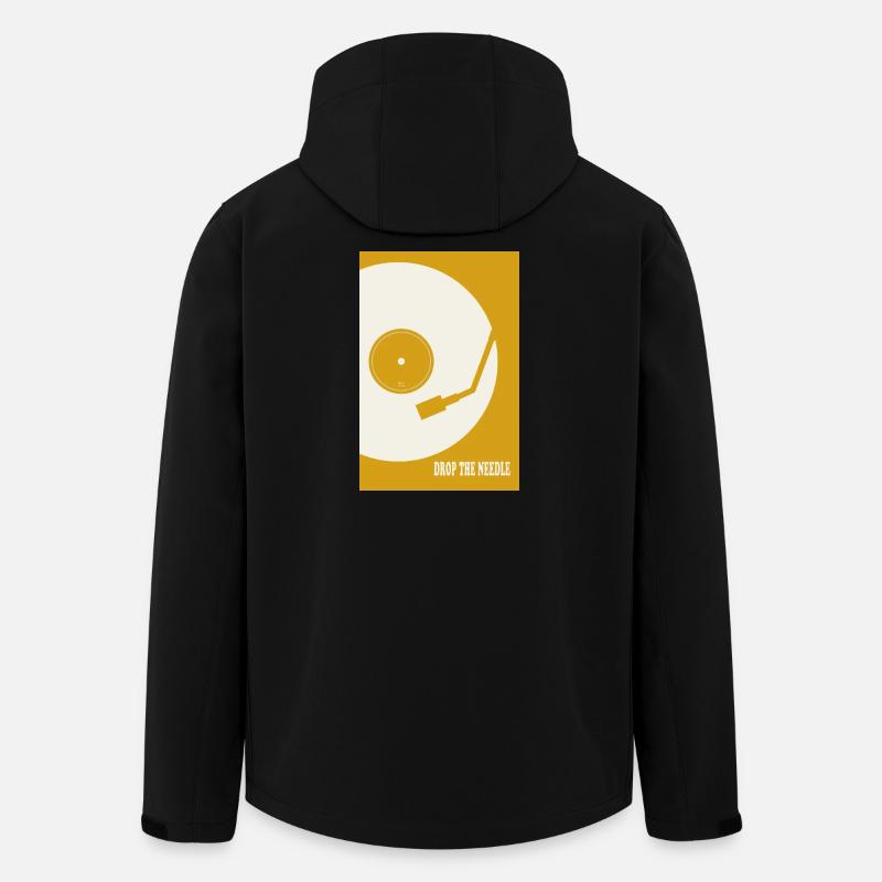 Drop The Needle Turntable Poster - Men’s Recycled Softshell Jacket by Stanley/Stella - black