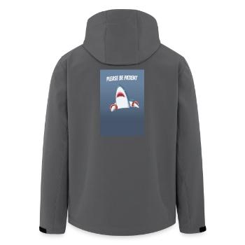 Please Be Patient Funny Shark Humor Design - Recycelte Männer Softshell-Jacke von Stanley/Stella - Schwarz - Hinten - AI Model Male 185 light (185cm)