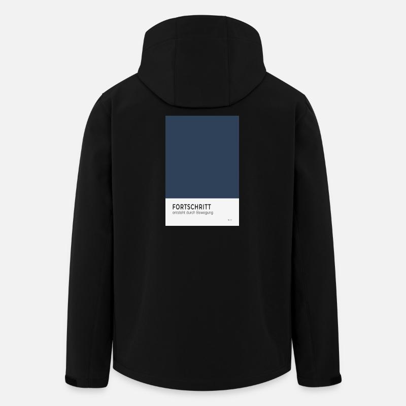 Fortschritt entsteht durch Bewegung Poster - Recycelte Männer Softshell-Jacke von Stanley/Stella - Schwarz