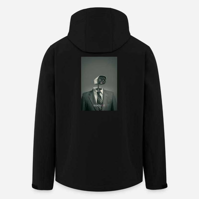 Monitored Minimal Surveillance Poster - Recycelte Männer Softshell-Jacke von Stanley/Stella - Schwarz