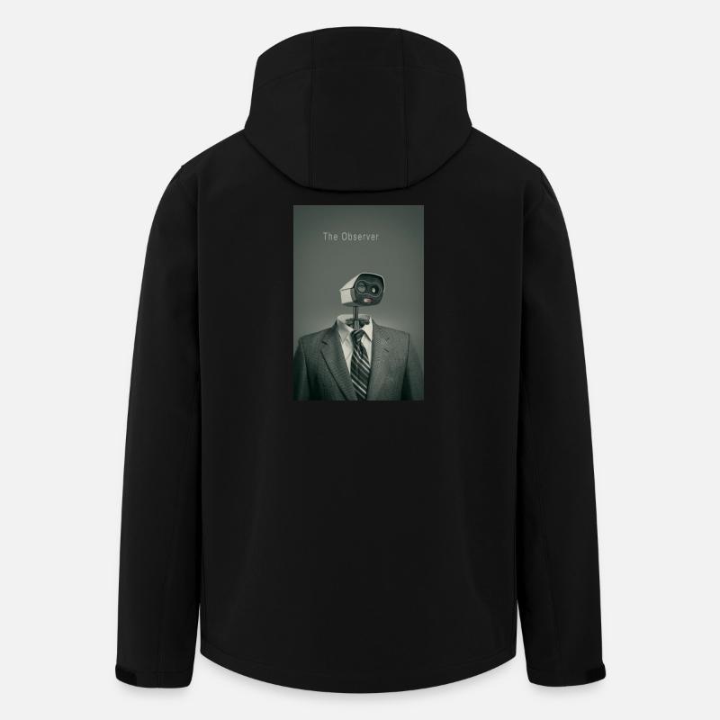 The Observer Minimal Surveillance Art Poster - Recycelte Männer Softshell-Jacke von Stanley/Stella - Schwarz