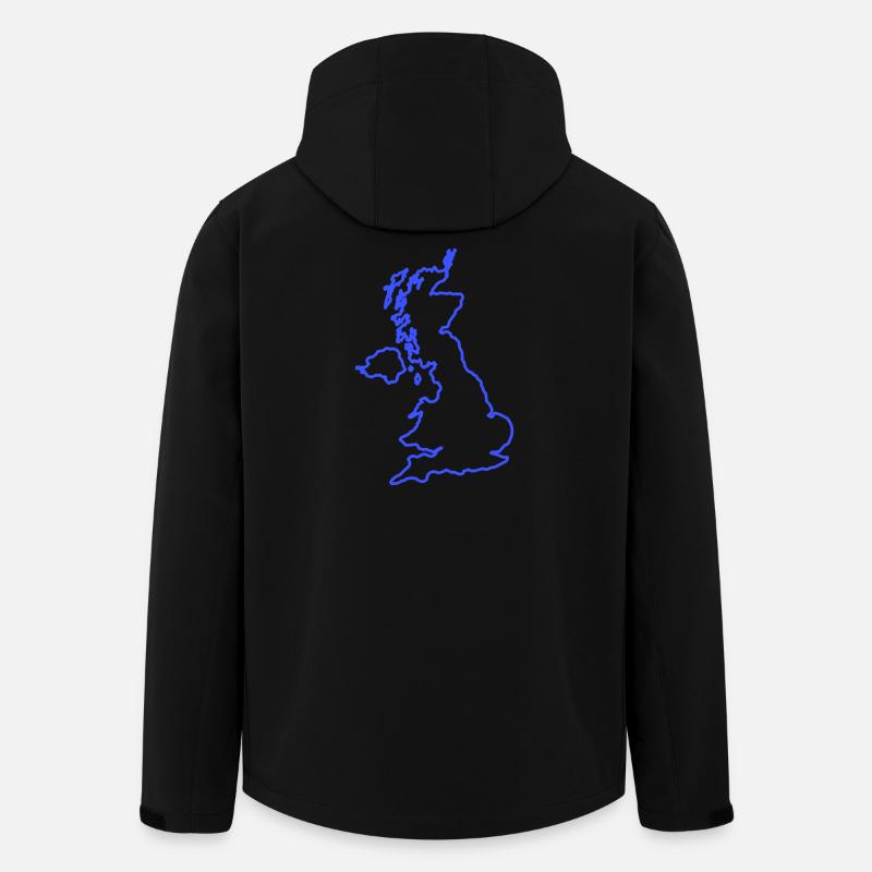 england_country_umriss - Recycelte Männer Softshell-Jacke von Stanley/Stella - Schwarz